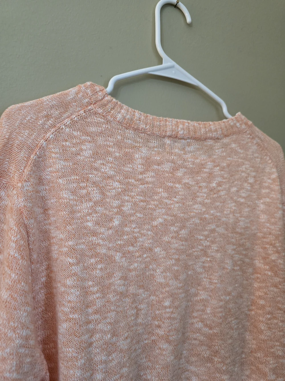 J. Crew Pink Marled Crewneck Sweater Women Size L